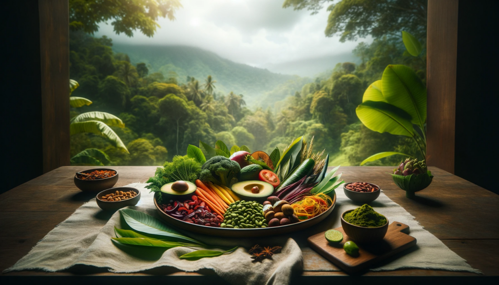 Beispiel für Ayurveda Ernährung: ein Teller mit frischem Obst und Gemüse